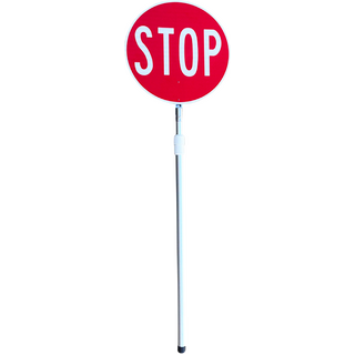 450mm Stop / Slow Paddle - Aluminum Telescopic Handle - Class1W