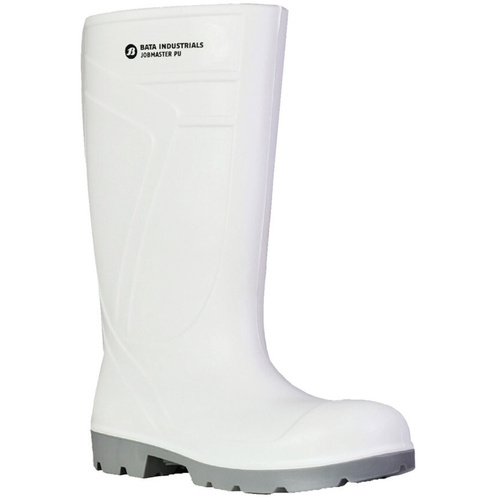 WORKWEAR, SAFETY & CORPORATE CLOTHING SPECIALISTS  - Bata 892-11021 Jobmater PU Safety Toe Gumboot White/Grey