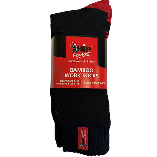 WORKWEAR, SAFETY & CORPORATE CLOTHING SPECIALISTS  - Hip Pocket 3 Yarn Work Socks - 3 Pack