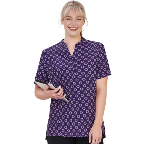 WORKWEAR, SAFETY & CORPORATE CLOTHING SPECIALISTS  - Florence Womens Daisy Print S/S Tunic