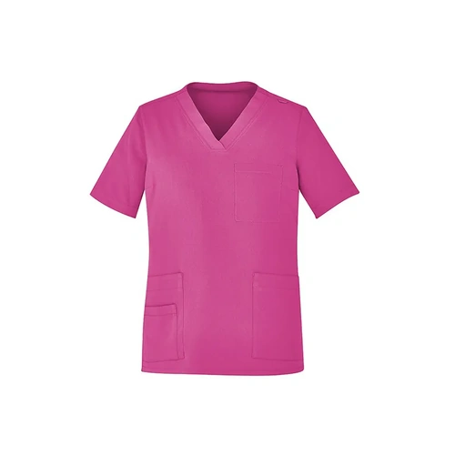 WORKWEAR, SAFETY & CORPORATE CLOTHING SPECIALISTS  - PINK RIBBON U Scrub Top