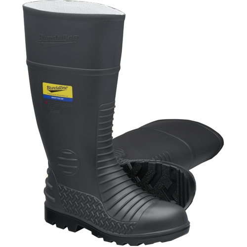 WORKWEAR, SAFETY & CORPORATE CLOTHING SPECIALISTS  - 025 - Gumboots Safety - Grey Comfort Arch Steel Toe Boot