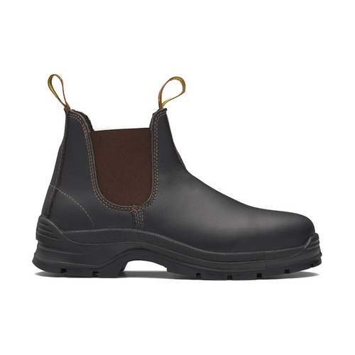 WORKWEAR, SAFETY & CORPORATE CLOTHING SPECIALISTS  - 311 - Workfit - Brown Waxy Leather Elastic Side Safety Boot-Brown-6.5