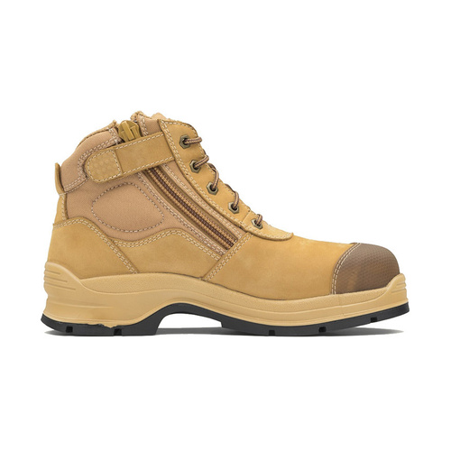 WORKWEAR, SAFETY & CORPORATE CLOTHING SPECIALISTS  - 318 - Workfit - Wheat Nubuck Zip Side Ankle Safety Hiker