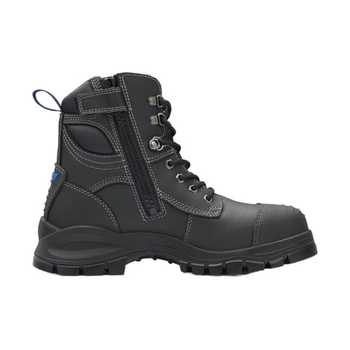 WORKWEAR, SAFETY & CORPORATE CLOTHING SPECIALISTS  - 997 - Xfoot Rubber - Black Water Resistant Zip Side 150Mm Ankle Boot