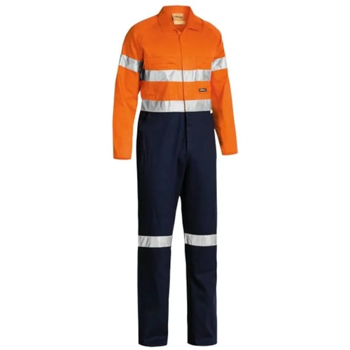 WORKWEAR, SAFETY & CORPORATE CLOTHING SPECIALISTS  - 2 Tone Hi Vis Lightweight Coveralls 3M Reflective Tape 