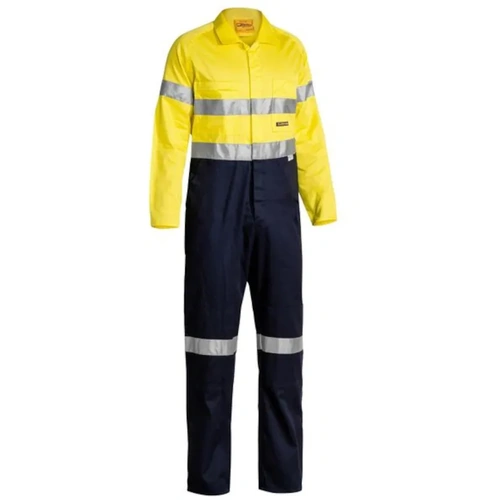 WORKWEAR, SAFETY & CORPORATE CLOTHING SPECIALISTS  - 2 Tone Hi Vis Lightweight Coveralls 3M Reflective Tape 