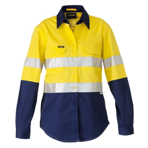 WORKWEAR, SAFETY & CORPORATE CLOTHING SPECIALISTS  - 3M Taped 2 Tone Womens Hi Vis Industrial Cool Vent Shirt