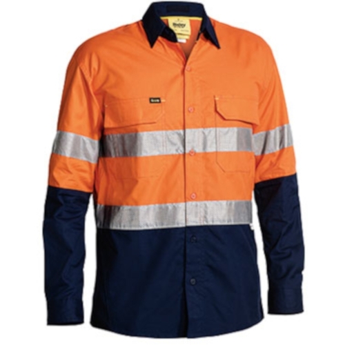 WORKWEAR, SAFETY & CORPORATE CLOTHING SPECIALISTS  - 3M Taped X Airflow™ Ripstop Hi Vis Shirt - Long Sleeve