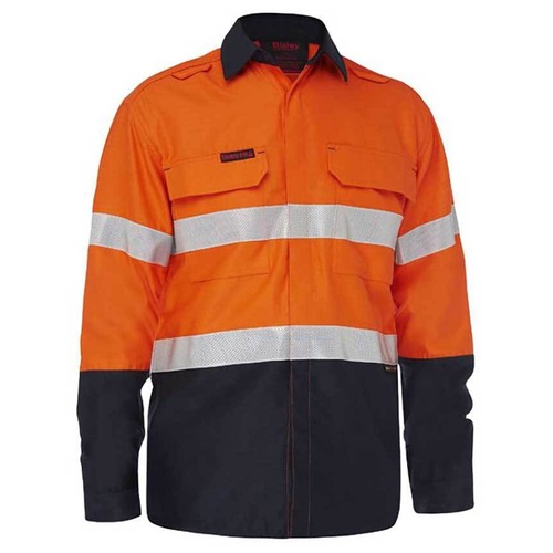 WORKWEAR, SAFETY & CORPORATE CLOTHING SPECIALISTS  - APEX 185 TAPED HI VIS FR RIPSTOP VENTED SHIRT
