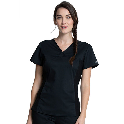 WORKWEAR, SAFETY & CORPORATE CLOTHING SPECIALISTS  - Revolution Ladies V-Neck Knit Panel Top