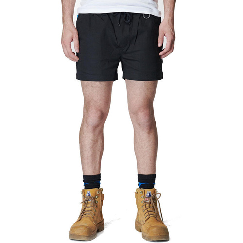 WORKWEAR, SAFETY & CORPORATE CLOTHING SPECIALISTS  - MENS ELASTIC SHORT SHORT