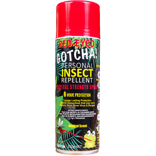 WORKWEAR, SAFETY & CORPORATE CLOTHING SPECIALISTS  - Red-Eyed Gotcha Insect Repellent 150g Aerosol