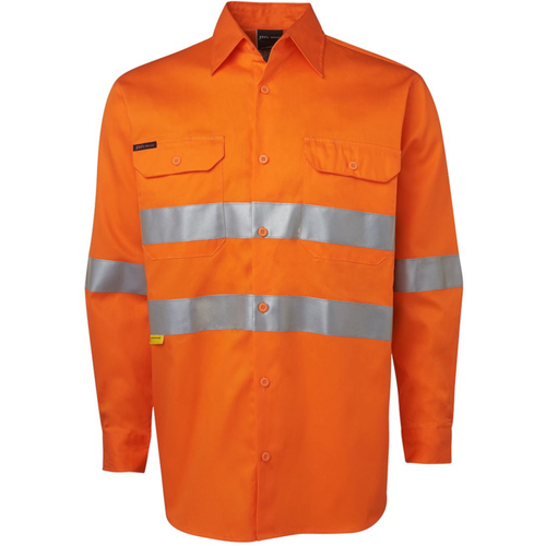 WORKWEAR, SAFETY & CORPORATE CLOTHING SPECIALISTS  - JB's Hi Vis Long Sleeve (D+N) 150G Work Shirt