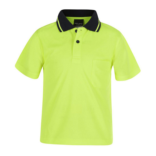 WORKWEAR, SAFETY & CORPORATE CLOTHING SPECIALISTS  - JB's Kids Hi Vis Non Cuff Traditional Polo