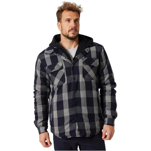 WORKWEAR, SAFETY & CORPORATE CLOTHING SPECIALISTS  - QUILTED MENS FLANNEL JACKET