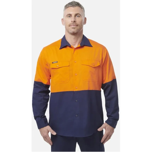 WORKWEAR, SAFETY & CORPORATE CLOTHING SPECIALISTS  - Workcool - Workcool 2 Hi-Vis Spliced Shirt L/S