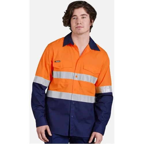 WORKWEAR, SAFETY & CORPORATE CLOTHING SPECIALISTS  - Workcool - Workcool 2 Hi-Vis Reflect Spliced Shirt L/S "HOOP"