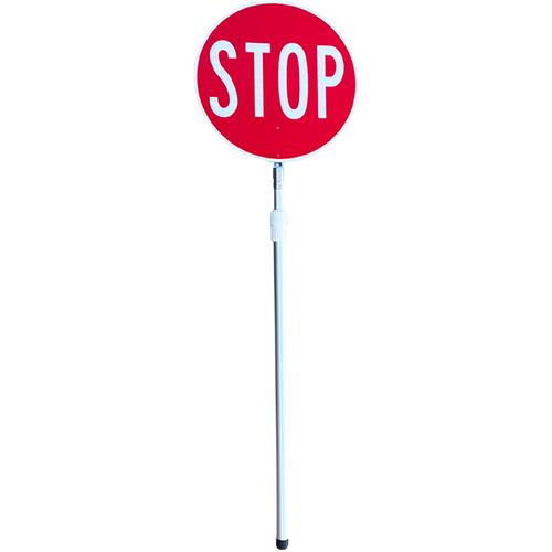 WORKWEAR, SAFETY & CORPORATE CLOTHING SPECIALISTS  - 450mm Stop / Slow Paddle - Aluminum Telescopic Handle - Class1W