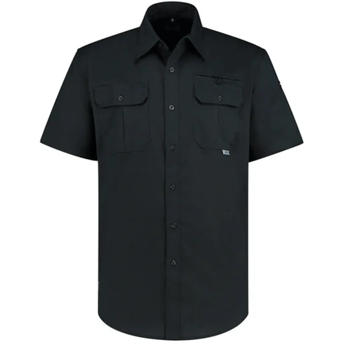 WORKWEAR, SAFETY & CORPORATE CLOTHING SPECIALISTS  - Sitemaster Short Sleeve Shirt-Black-M