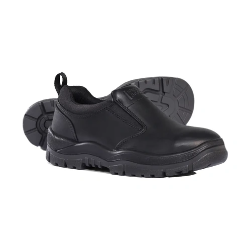 WORKWEAR, SAFETY & CORPORATE CLOTHING SPECIALISTS  - Black Slip-on Shoe