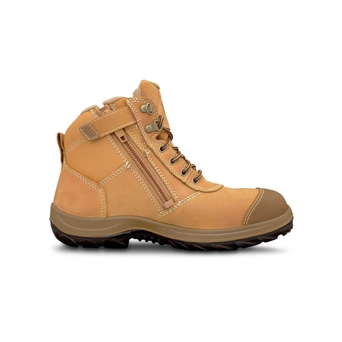 WORKWEAR, SAFETY & CORPORATE CLOTHING SPECIALISTS  - WB 34 - Hiker Lace Up Zip Side Boot - Wheat