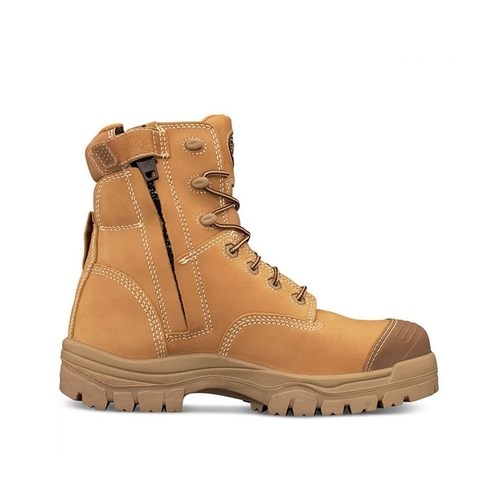 WORKWEAR, SAFETY & CORPORATE CLOTHING SPECIALISTS  - AT 45 - 150mm Zip Side Lace Up Boot - Wheat