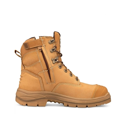 WORKWEAR, SAFETY & CORPORATE CLOTHING SPECIALISTS  - AT 55 - 150mm Zip Side Lace Up Boot - Wheat