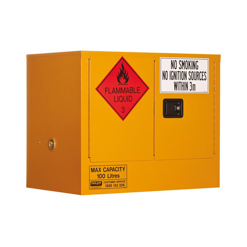 WORKWEAR, SAFETY & CORPORATE CLOTHING SPECIALISTS  - Flammable Storage Cabinet 100L 2 Door, 1 Shelf