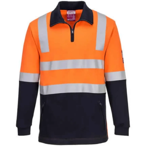 WORKWEAR, SAFETY & CORPORATE CLOTHING SPECIALISTS  - Flame Resistant Hi-Vis Brushed Fleece