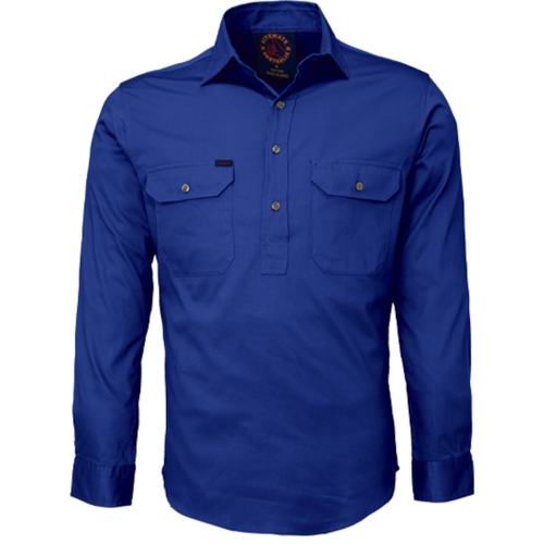 WORKWEAR, SAFETY & CORPORATE CLOTHING SPECIALISTS  - Closed Front Shirt - Long Sleeve