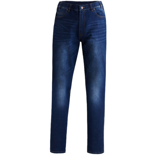 WORKWEAR, SAFETY & CORPORATE CLOTHING SPECIALISTS  - Pilbara Men's Distress Denim Stretch Jeans