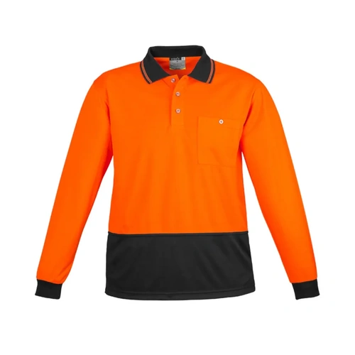 WORKWEAR, SAFETY & CORPORATE CLOTHING SPECIALISTS  - Unisex Hi Vis Basic Spliced L/S Polo