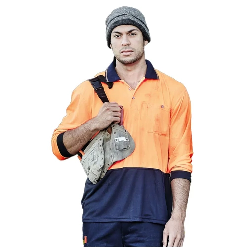 WORKWEAR, SAFETY & CORPORATE CLOTHING SPECIALISTS  - Unisex Hi Vis Basic Spliced L/S Polo