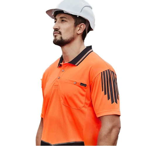 WORKWEAR, SAFETY & CORPORATE CLOTHING SPECIALISTS  - Mens Hi Vis Flux S/S Polo