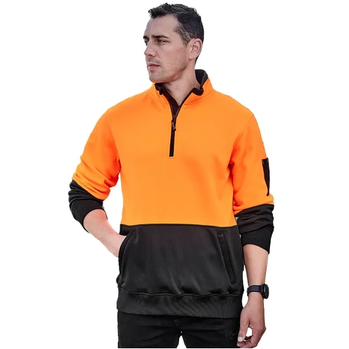WORKWEAR, SAFETY & CORPORATE CLOTHING SPECIALISTS  - Unisex Hi Vis 1/2 Zip Pullover