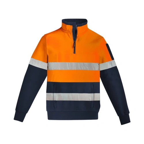 WORKWEAR, SAFETY & CORPORATE CLOTHING SPECIALISTS  - Unisex Hi Vis 1/4 Zip Pullover - Hoop Taped