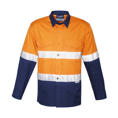 WORKWEAR, SAFETY & CORPORATE CLOTHING SPECIALISTS  - Mens Rugged Cooling Hi Vis Taped L/S Shirt