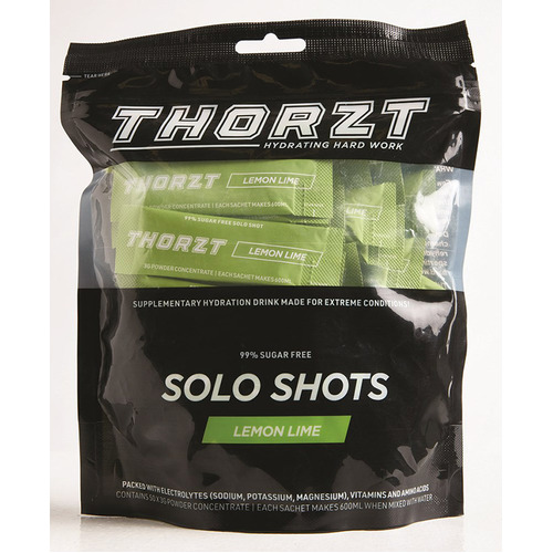 WORKWEAR, SAFETY & CORPORATE CLOTHING SPECIALISTS  - Sugar Free Solo Shot - 50 x 3gm Sachets - Lemon Lime