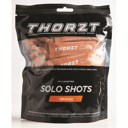 WORKWEAR, SAFETY & CORPORATE CLOTHING SPECIALISTS  - Sugar Free Solo Shot - 50 x 3gm Sachets - Orange