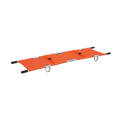 WORKWEAR, SAFETY & CORPORATE CLOTHING SPECIALISTS  - TREK BADGER II POLE STRETCHER, 2 FOLD, ALUMINIUM FRAME, 159KG LOAD LIMIT- GST FREE