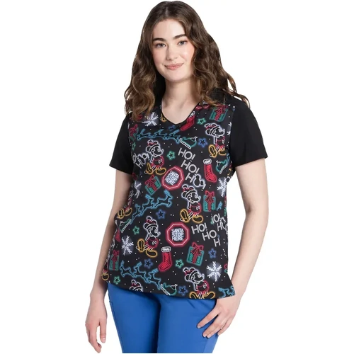 WORKWEAR, SAFETY & CORPORATE CLOTHING SPECIALISTS  - V-Neck Top-Christmas Glow-M