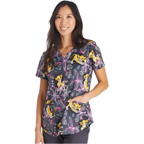 WORKWEAR, SAFETY & CORPORATE CLOTHING SPECIALISTS  - V-Neck Print Top-Through The Jungle-XL
