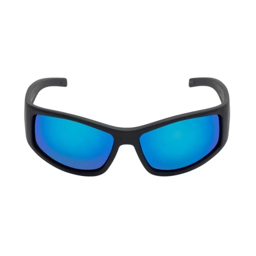 WORKWEAR, SAFETY & CORPORATE CLOTHING SPECIALISTS  - FLEX RSU5507 MBL.B - Matt Black Frame, Blue Revo Lens - Unbreakable Safety Sunglasses