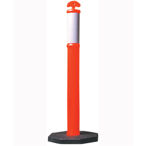 WORKWEAR, SAFETY & CORPORATE CLOTHING SPECIALISTS  - 6kg - Portable Bollard and Base-Orange-One Size