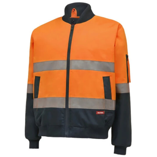 WORKWEAR, SAFETY & CORPORATE CLOTHING SPECIALISTS  - Core - HI-VISIBILITY 2TONE BOMBER JACKET WITH HOOP TAPE