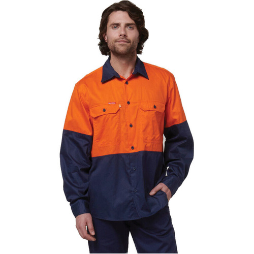 WORKWEAR, SAFETY & CORPORATE CLOTHING SPECIALISTS  - Core - Shirt Long Sleeve 2 Tone Vented