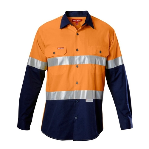 WORKWEAR, SAFETY & CORPORATE CLOTHING SPECIALISTS  - Koolgear - Hi-Vis Two Tone Ventilated Shirt Long Sleeve with Tape